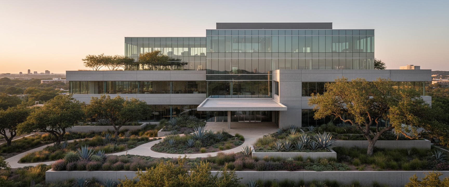 Modern institutional commercial building architecture